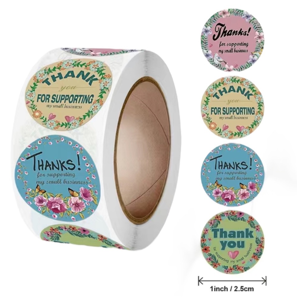 500 Roll Thank You for supporting Stickers 1” Round PRICE IS FIRM